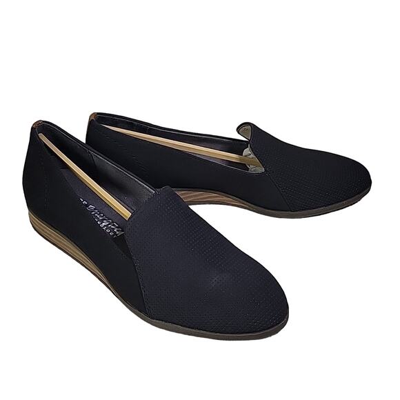 Dr. Scholl's Black Devyn Slip On Wedge Loafers Womens Size 7.5 NEW - Picture 1 of 12
